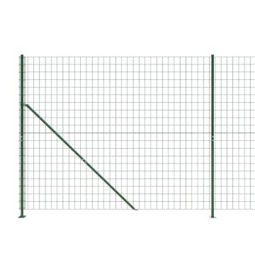 Wire Mesh Fence with Flange Green 2.2x10 m