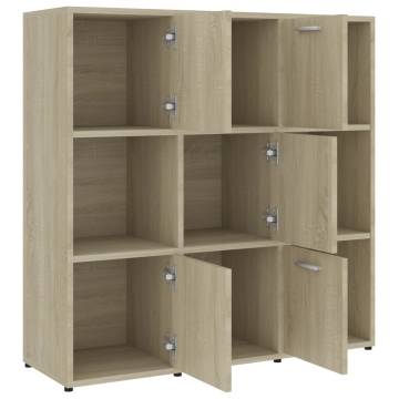 Book Cabinet Sonoma Oak 90x30x90 cm Engineered Wood