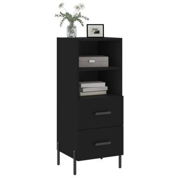 Sideboard Black 34.5x34x90 cm Engineered Wood