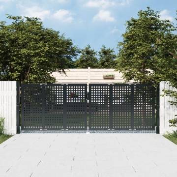 Garden Gate Anthracite 300x125 cm Steel