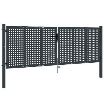 Garden Gate Anthracite 300x125 cm Steel