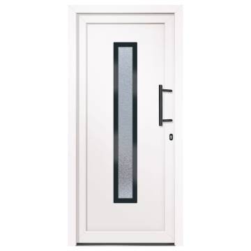 Front Door White 98x208 cm PVC