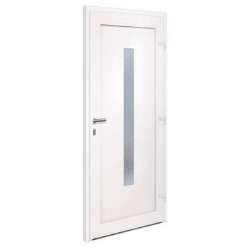 Front Door White 98x208 cm PVC