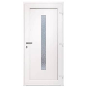 Front Door White 98x208 cm PVC