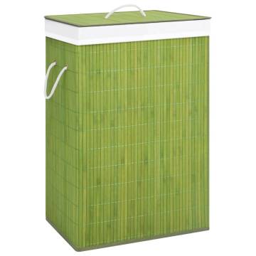 Bamboo Laundry Basket Green