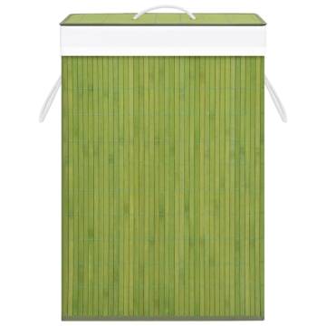 Bamboo Laundry Basket Green