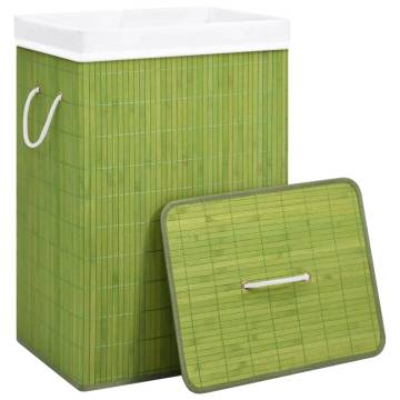 Bamboo Laundry Basket Green