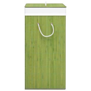 Bamboo Laundry Basket Green