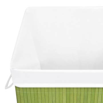 Bamboo Laundry Basket Green