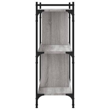 Bookcase 3-Tier Grey Sonoma 76x32x88 cm Engineered Wood