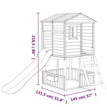 Outdoor Playset Solid Wood Fir