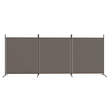 3-Panel Room Divider Anthracite 525x180 cm Fabric