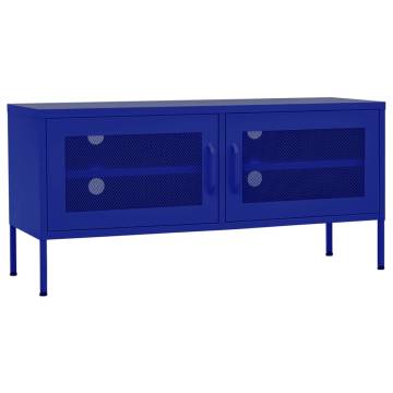 TV Cabinet Navy Blue 105x35x50 cm Steel