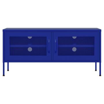 TV Cabinet Navy Blue 105x35x50 cm Steel