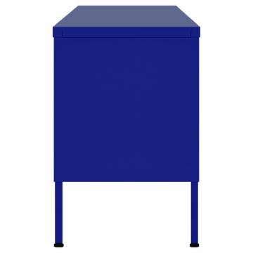 TV Cabinet Navy Blue 105x35x50 cm Steel