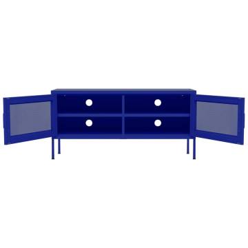 TV Cabinet Navy Blue 105x35x50 cm Steel