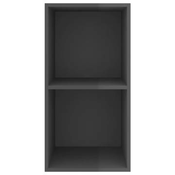 Wall-mounted TV Cabinet High Gloss Grey 37x37x72 cm Engineered Wood