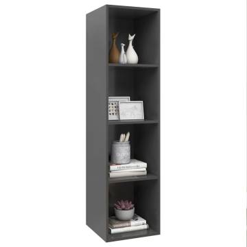 Wall-mounted TV Cabinet Grey 37x37x142.5 cm Engineered Wood