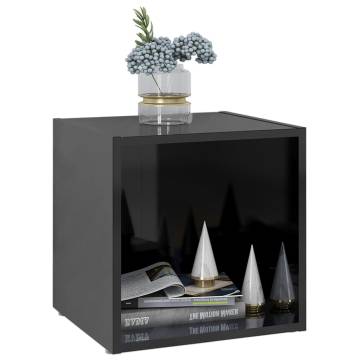 TV Cabinets 4 pcs High Gloss Black 37x35x37 cm Engineered Wood