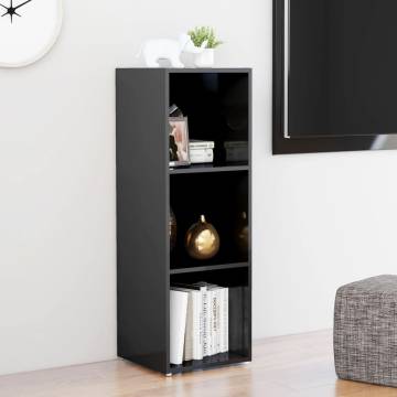 TV Cabinet High Gloss Grey 107x35x37 cm Engineered Wood