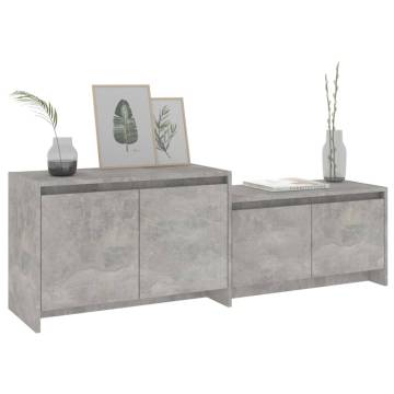 TV Cabinet Concrete Grey 146.5x35x50 cm Engineered Wood