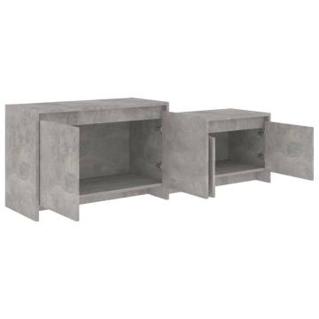 TV Cabinet Concrete Grey 146.5x35x50 cm Engineered Wood