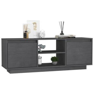 TV Cabinet Grey 110x30x40 cm Solid Pinewood