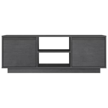 TV Cabinet Grey 110x30x40 cm Solid Pinewood