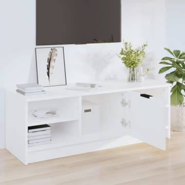 TV Cabinet White 102x35.5x36.5 cm Engineered Wood