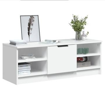 TV Cabinet White 102x35.5x36.5 cm Engineered Wood