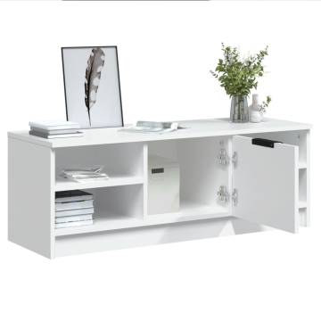 TV Cabinet White 102x35.5x36.5 cm Engineered Wood