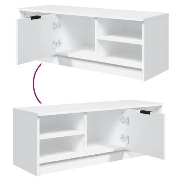 TV Cabinet White 102x35.5x36.5 cm Engineered Wood