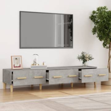 TV Cabinet Concrete Grey 150x34.5x30 cm Engineered Wood