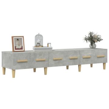 TV Cabinet Concrete Grey 150x34.5x30 cm Engineered Wood