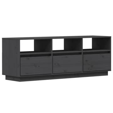 TV Cabinet Grey 140x37x50 cm Solid Wood Pine