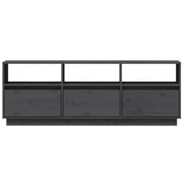 TV Cabinet Grey 140x37x50 cm Solid Wood Pine