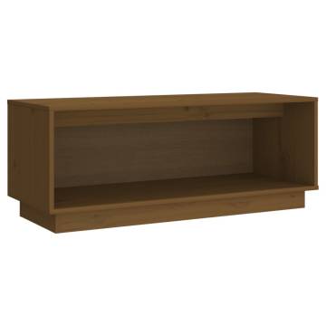 TV Cabinet Honey Brown 90x35x35 cm Solid Wood Pine