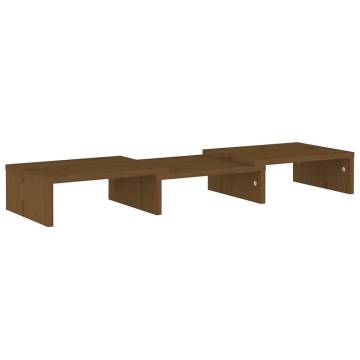 Monitor Stand Honey Brown 60x24x10.5 cm Solid Wood Pine