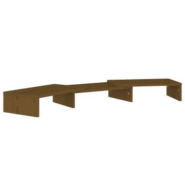 Monitor Stand Honey Brown 80x24x10.5 cm Solid Wood Pine