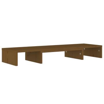 Monitor Stand Honey Brown 80x24x10.5 cm Solid Wood Pine