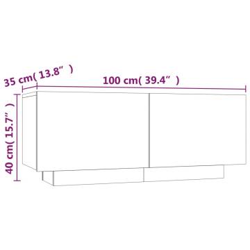 TV Cabinet Smoked Oak 100x35x40 cm Engineered Wood