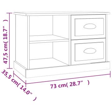 TV Cabinet Grey Sonoma 73x35.5x47.5 cm Engineered Wood