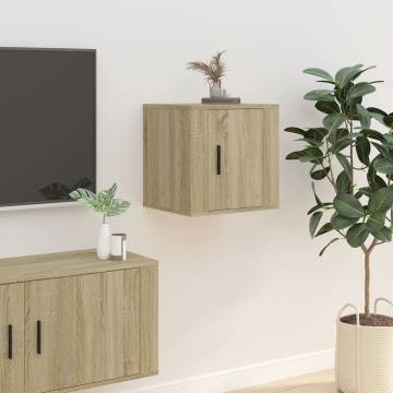 Wall Mounted TV Cabinets 2 pcs Sonoma Oak 40x34.5x40 cm