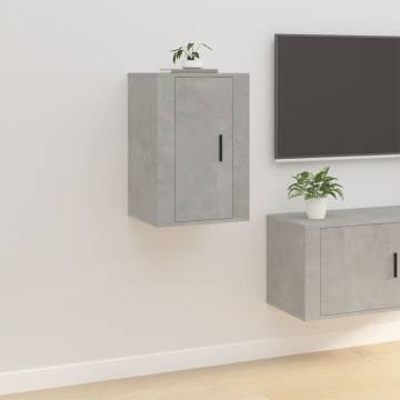 Wall Mounted TV Cabinet Concrete Grey 40x34.5x60 cm