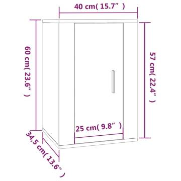 Wall Mounted TV Cabinet Concrete Grey 40x34.5x60 cm