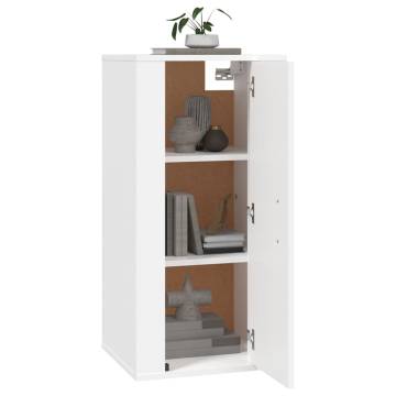 Wall Mounted TV Cabinet White 40x34,5x80 cm