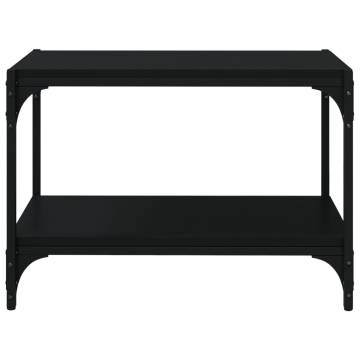 TV Cabinet Black 60x33x41 cm Engineered Wood and Steel