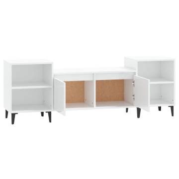 TV Cabinet High Gloss White 160x35x55 cm Engineered Wood