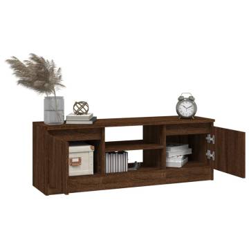 TV Cabinet with Door Brown Oak 102x30x36 cm