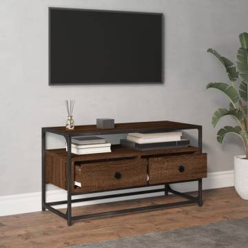 TV Cabinet Brown Oak 80x35x45 cm Engineered Wood